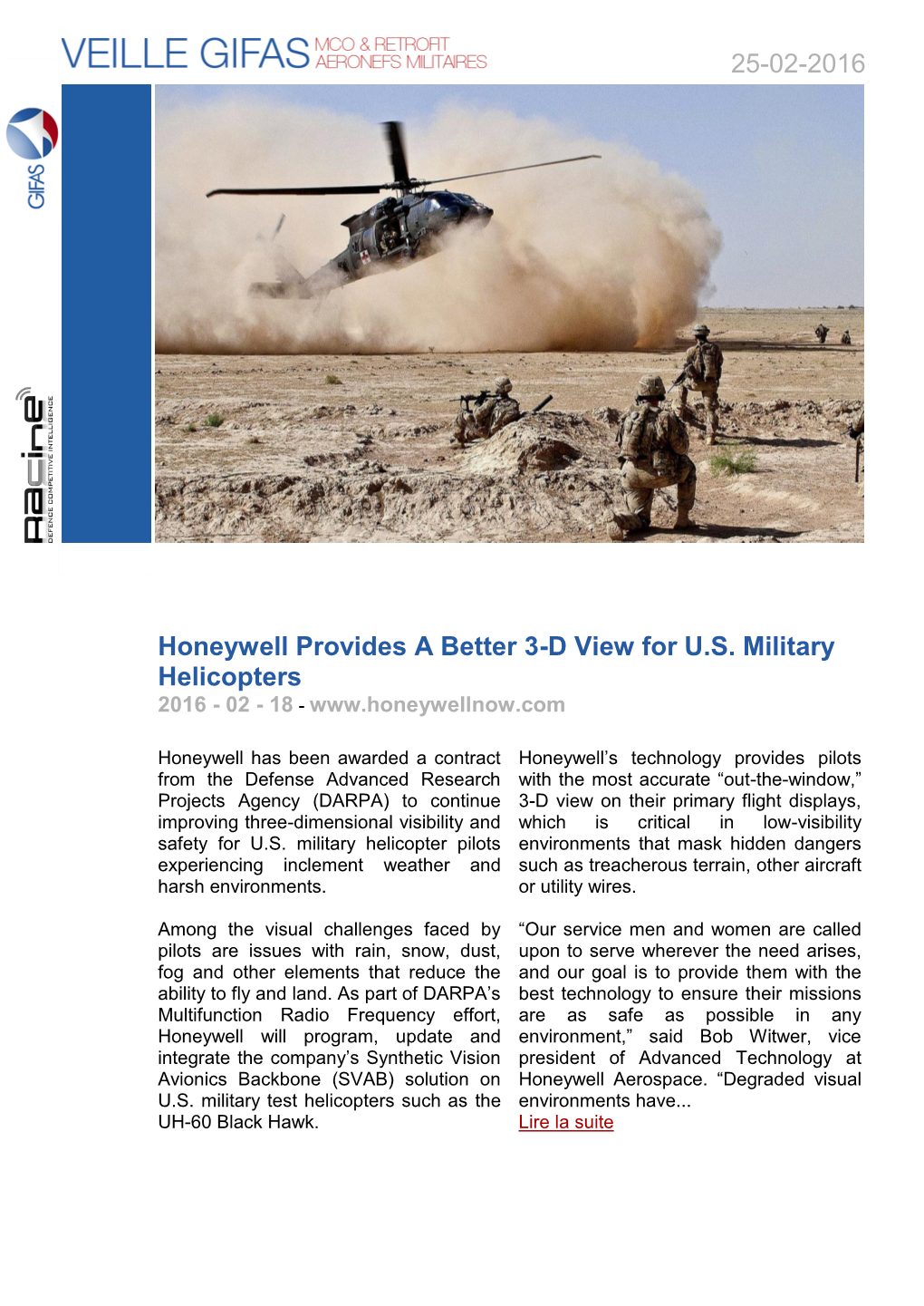 25-02-2016 Honeywell Provides a Better 3-D View for U.S. Military