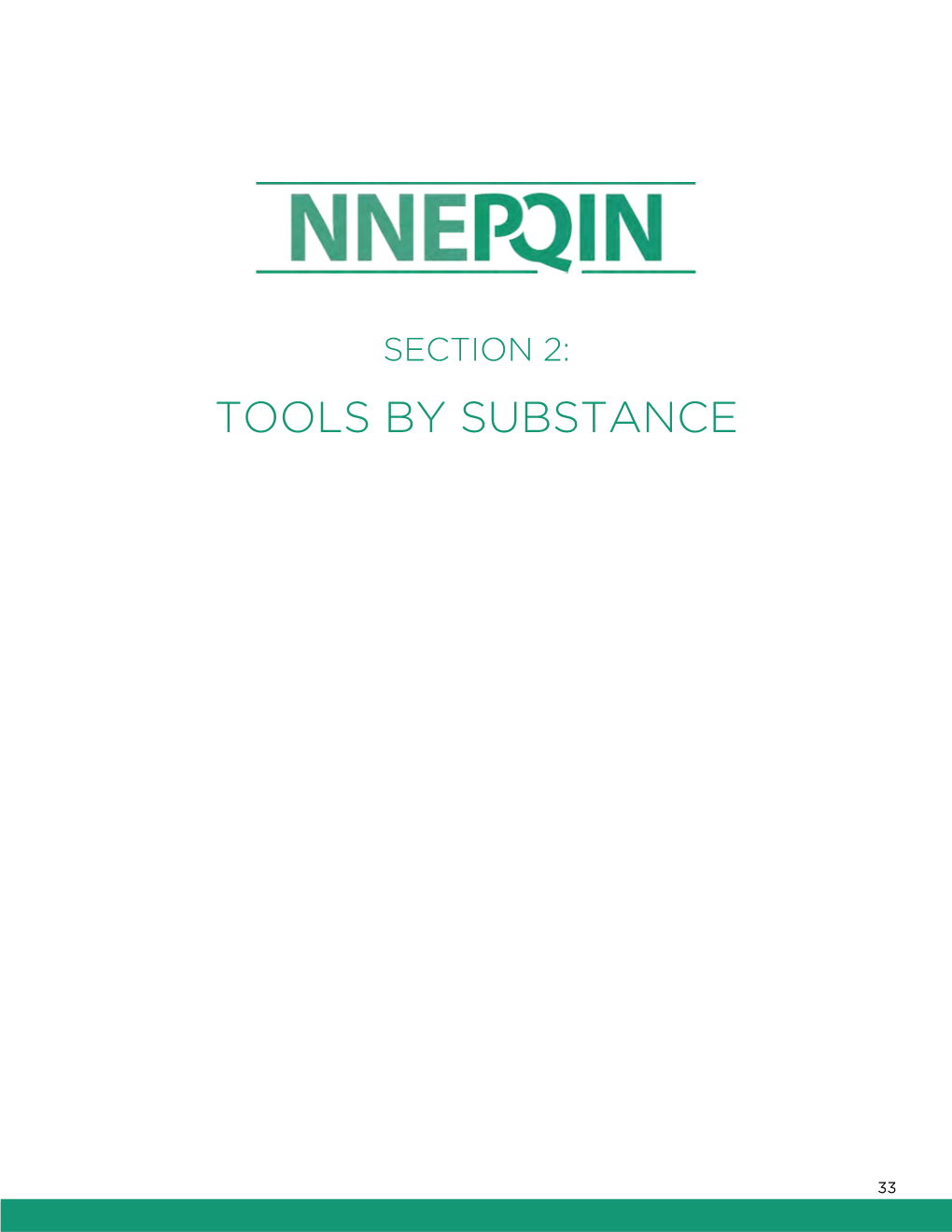 Section 2: Tools by Substance