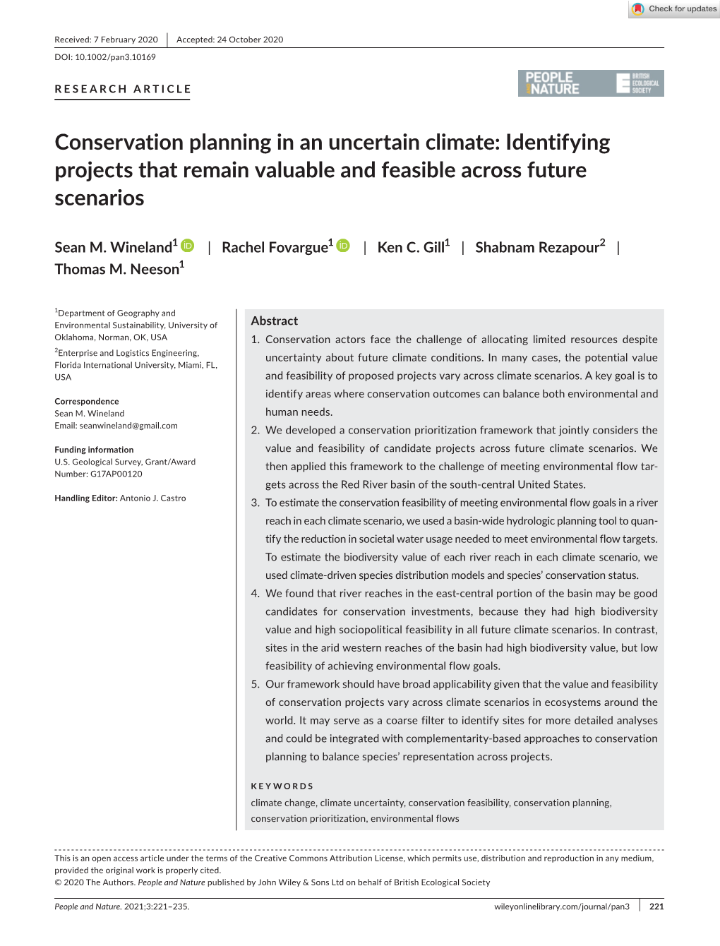 Conservation Planning in an Uncertain Climate: Identifying Projects That Remain Valuable and Feasible Across Future Scenarios