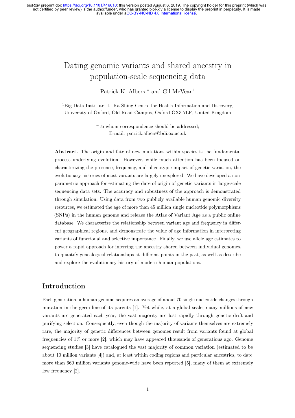 Dating Genomic Variants and Shared Ancestry in Population-Scale Sequencing Data