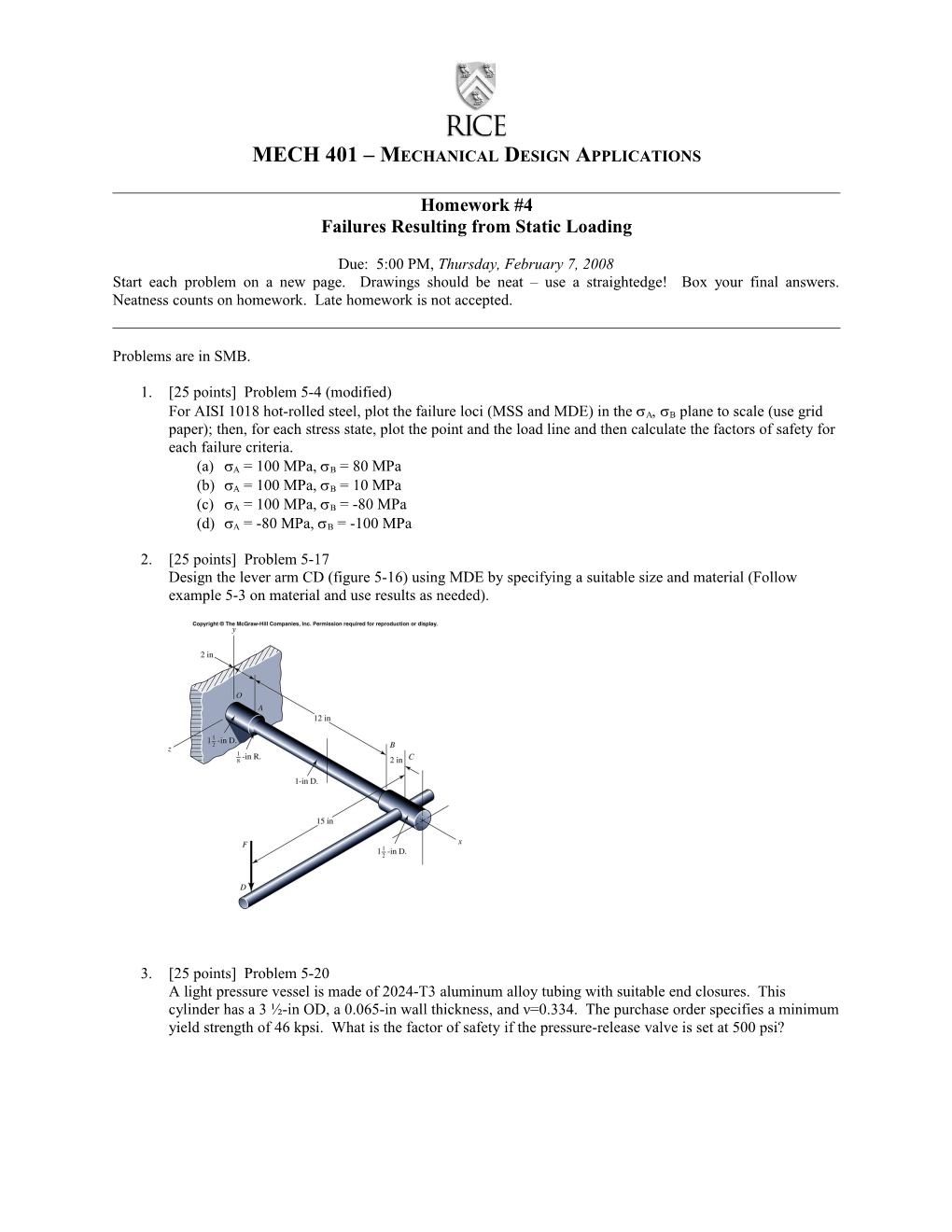 Mech 401 Mechanical Design Applications s1