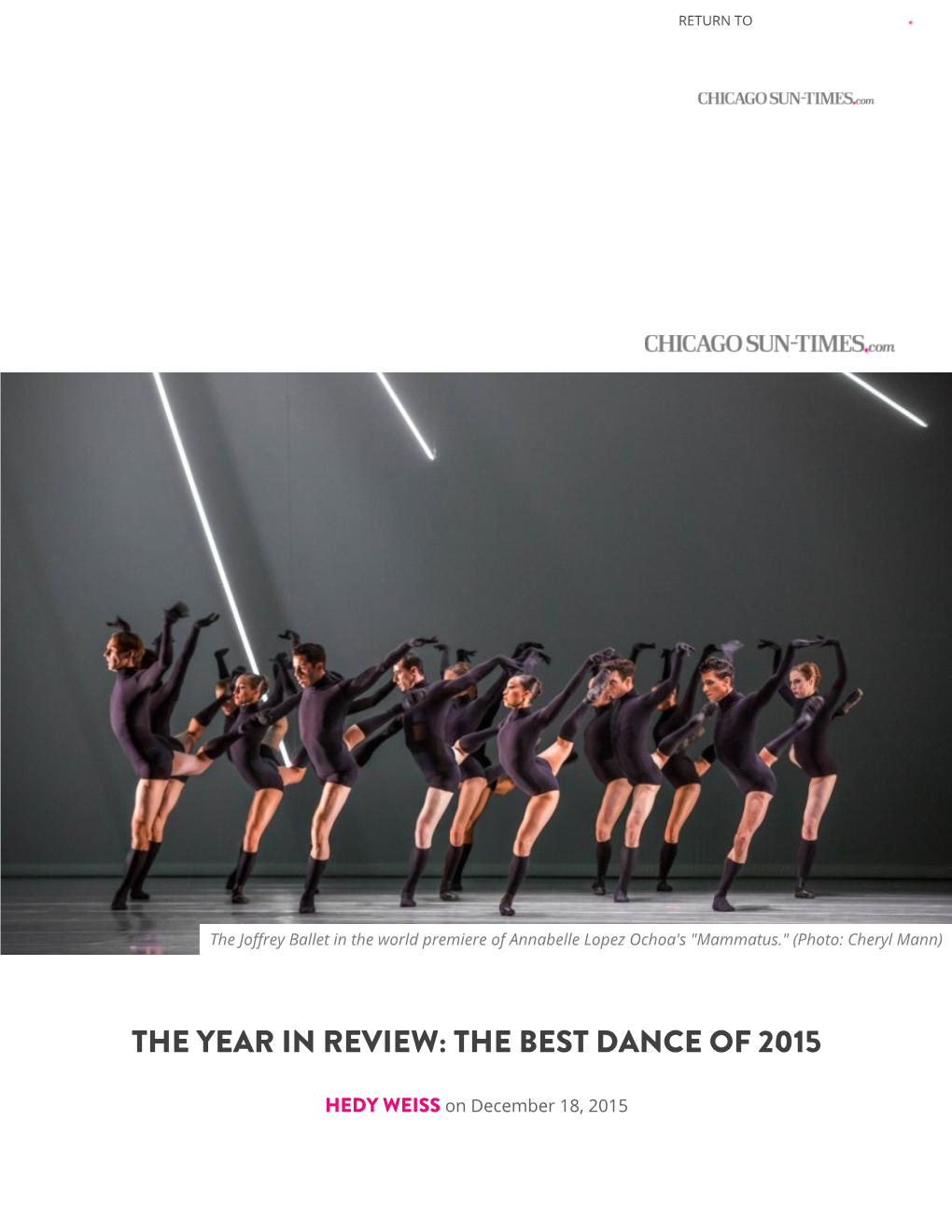The Year in Review: the Best Dance of 2015