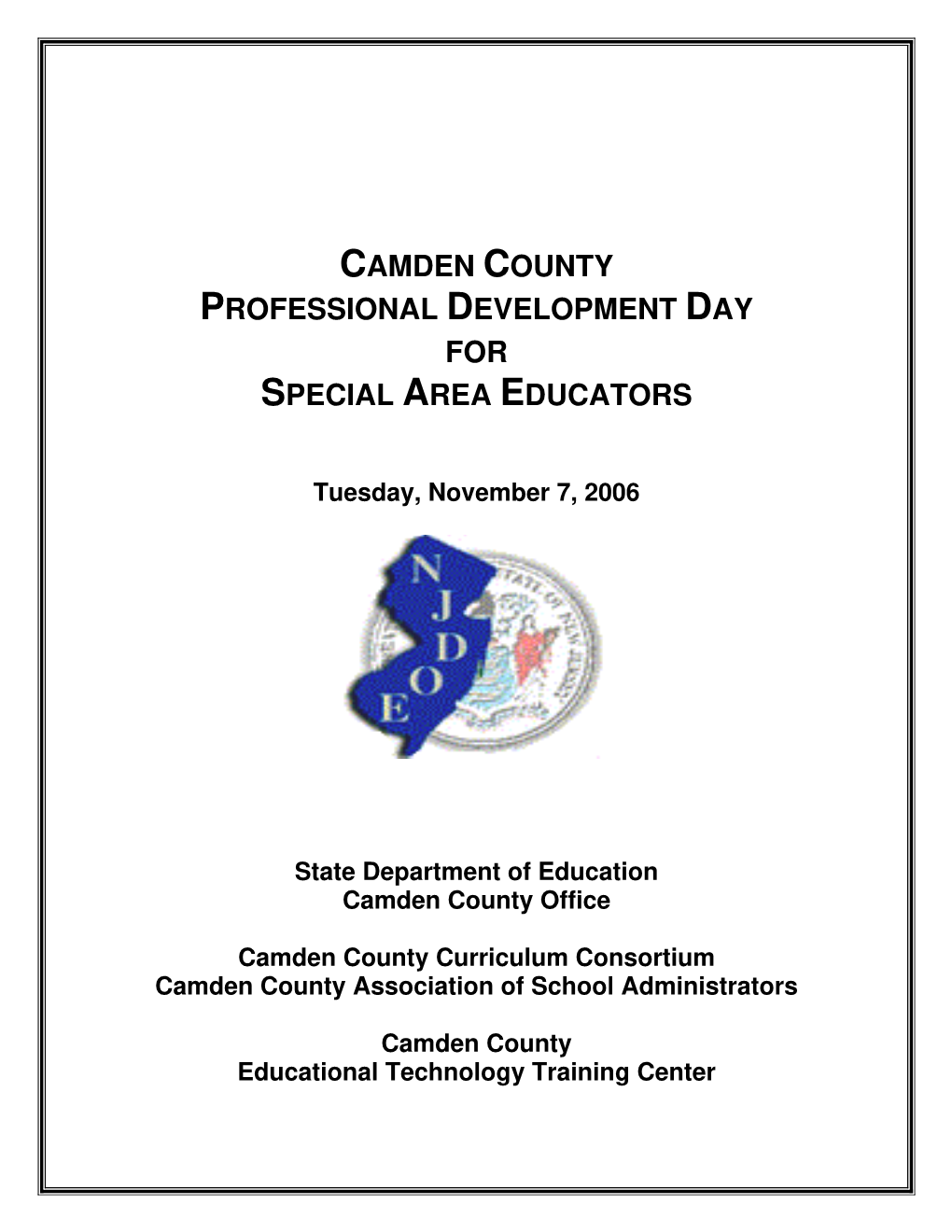 Camden County Professional Development Day, November 7