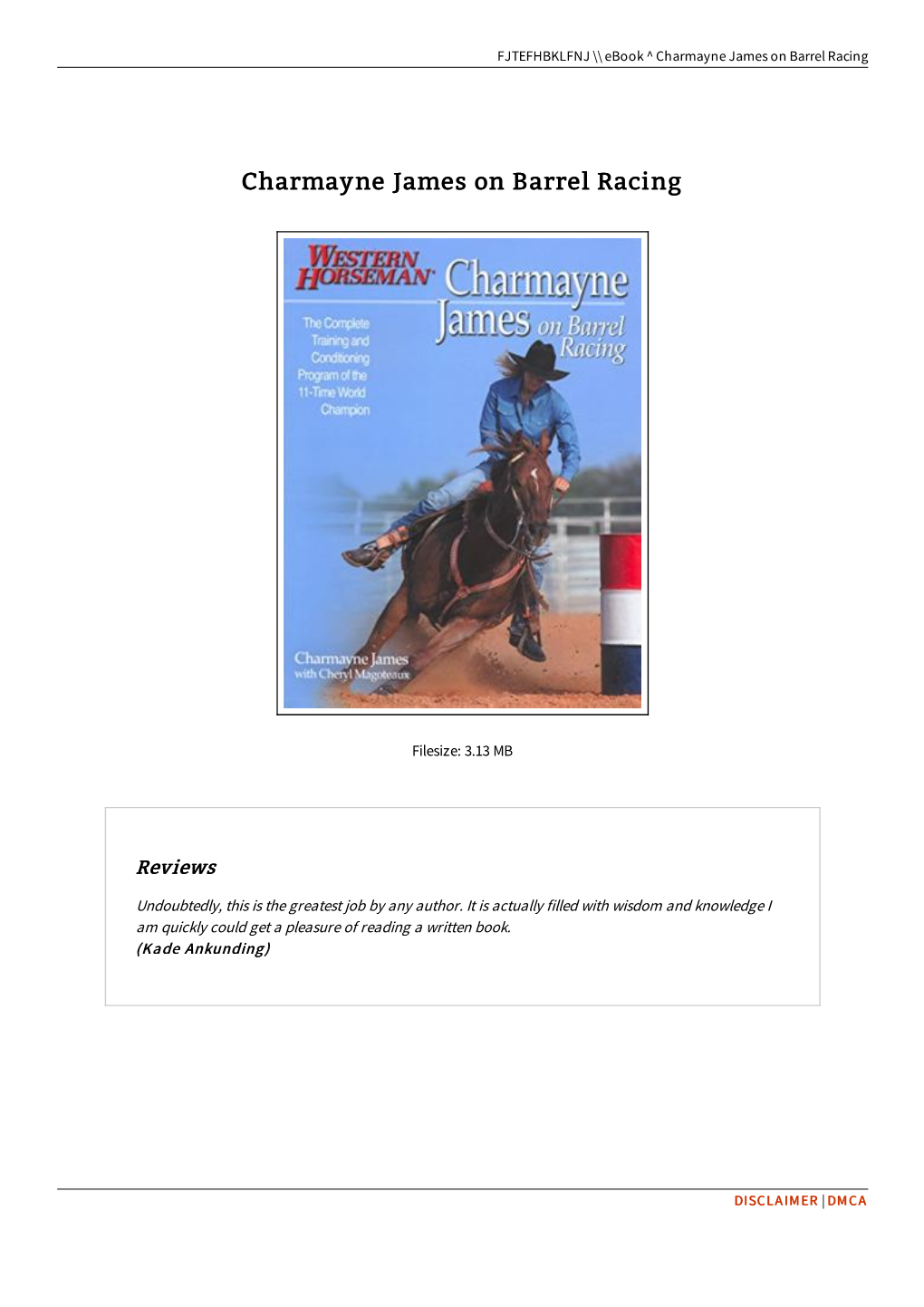 Read Ebook < Charmayne James on Barrel Racing