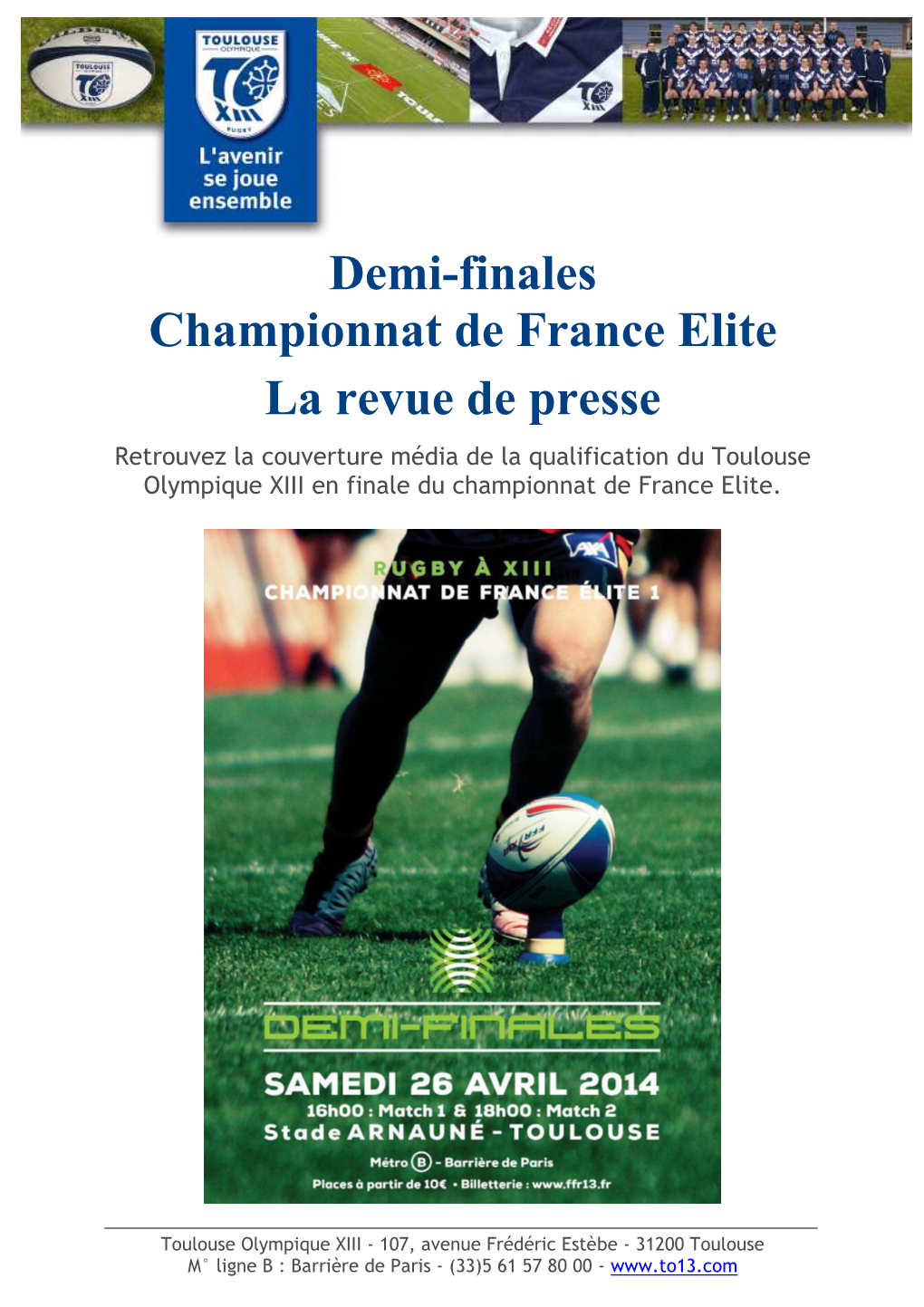 Demi-Finale Elite 2014