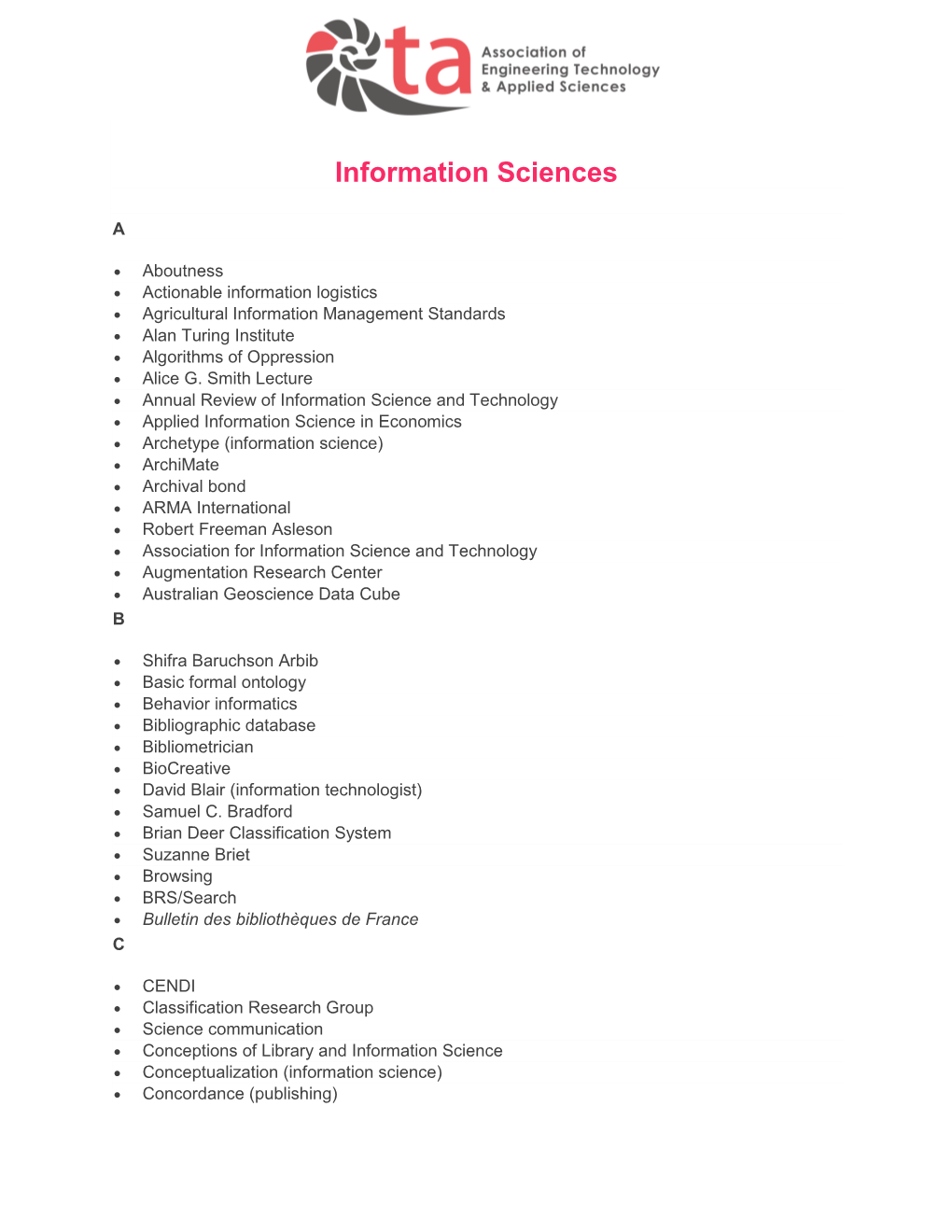 Information Sciences