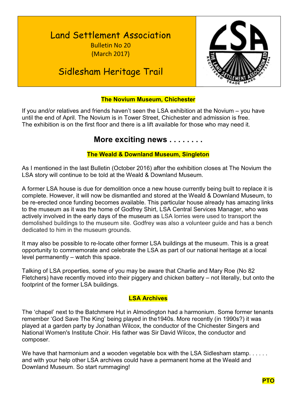 Land Settlement Association Sidlesham Heritage Trail