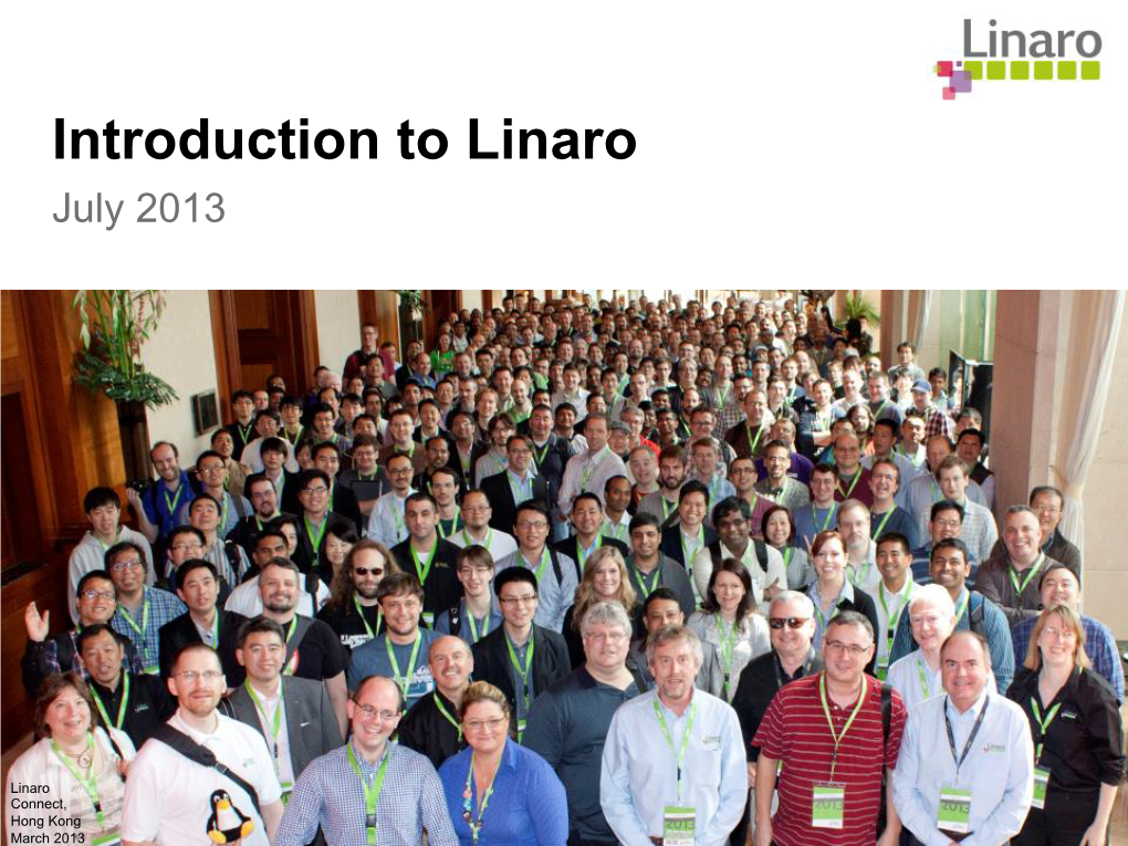 Introduction to Linaro July 2013