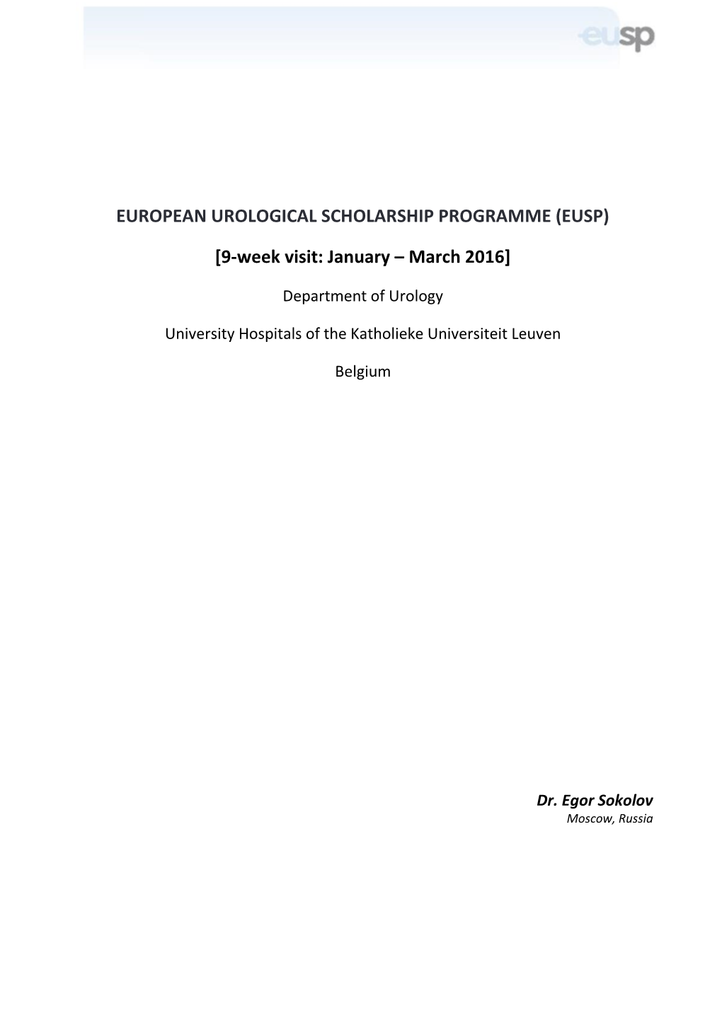 EUSP Report Sokolov