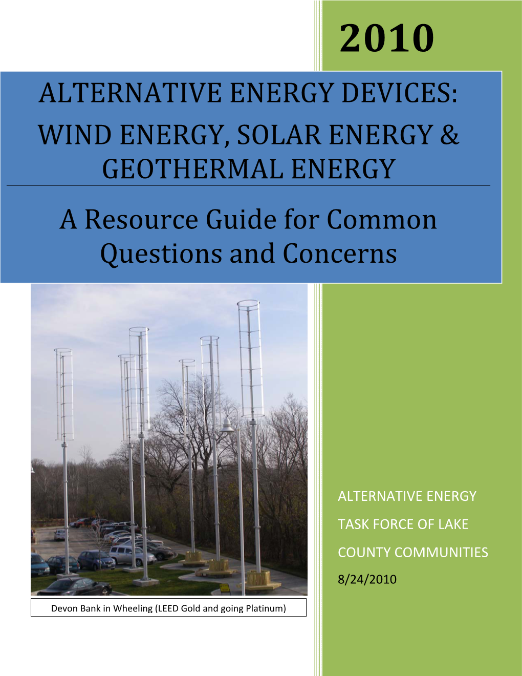 Wind, Solar & Geothermal Facilities Resource Guide