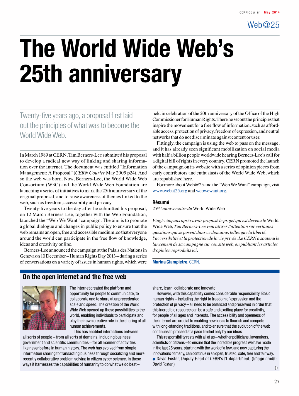 The World Wide Web's 25Th Anniversary