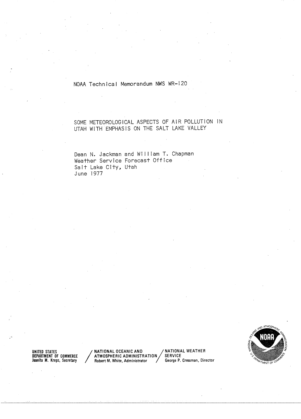 NOAA Technical Memorandum NWS WR-120 SOME