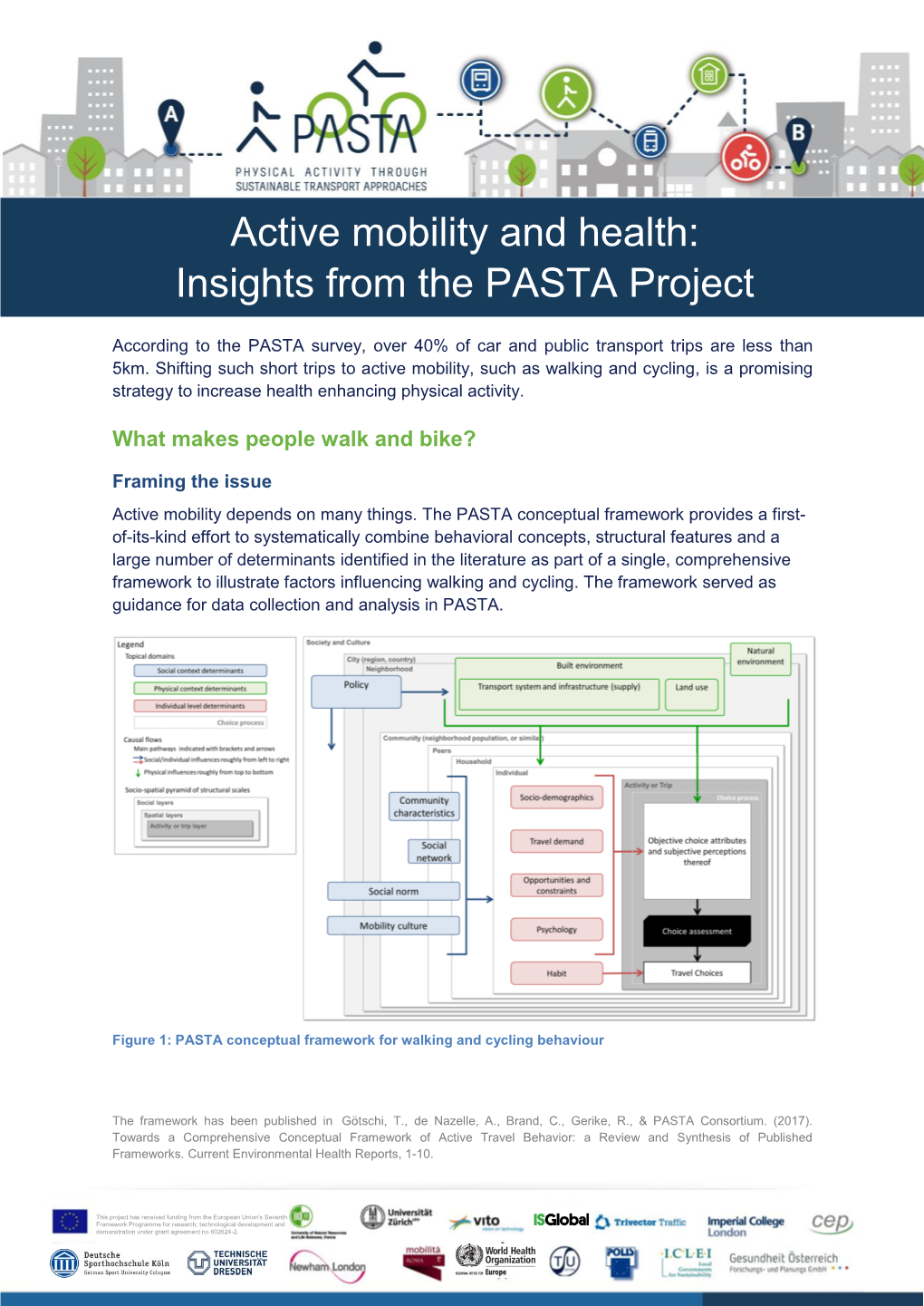 Active Mobility and Health: Insights from the PASTA Project