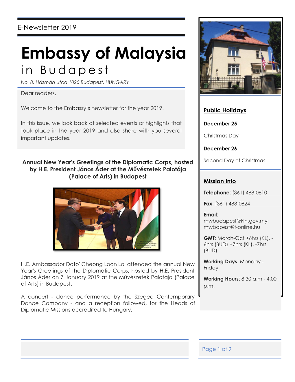 Embassy of Malaysia in Budapest No