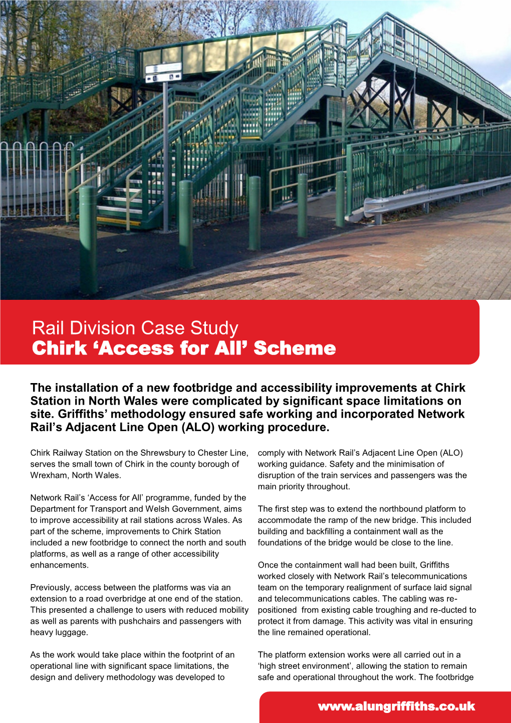 Rail Division Case Study Chirk ‘Access for All’ Scheme