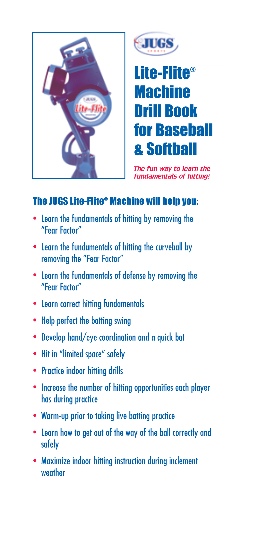 Lite-Flite® Machine Drill Book for Baseball & Softball