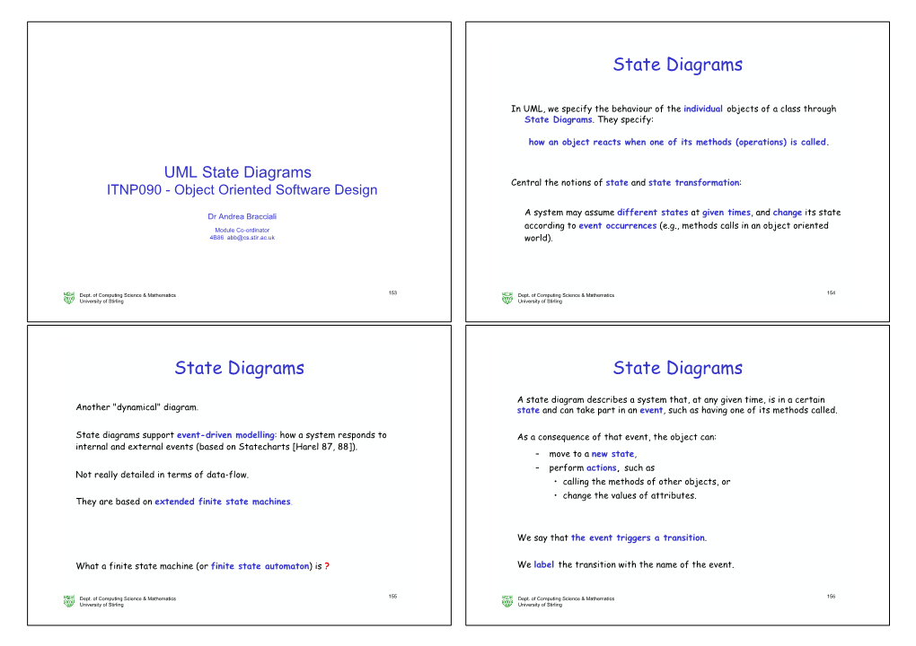 State Diagrams State Diagrams State Diagrams