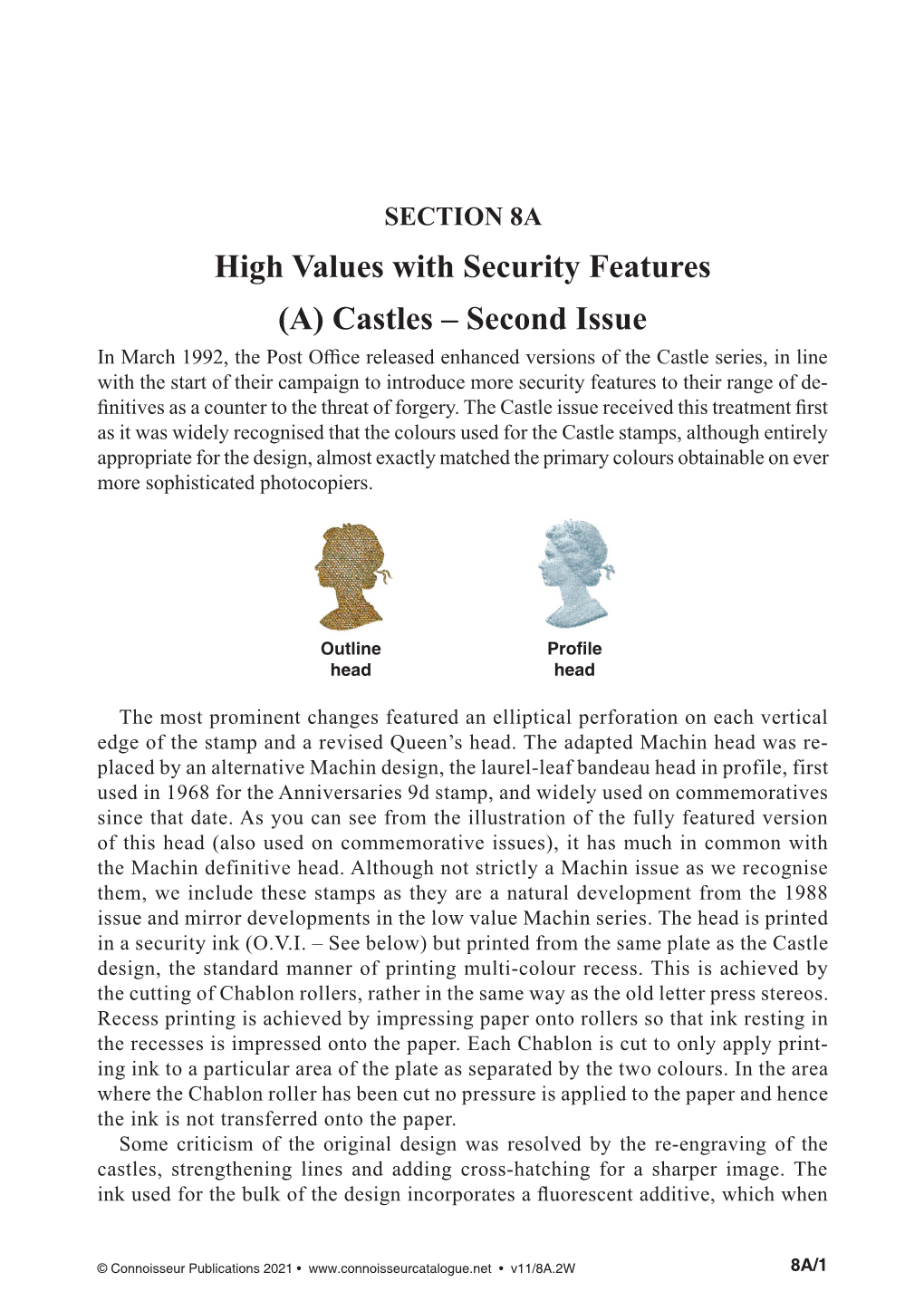 High Values with Security Features (A) Castles – Second Issue