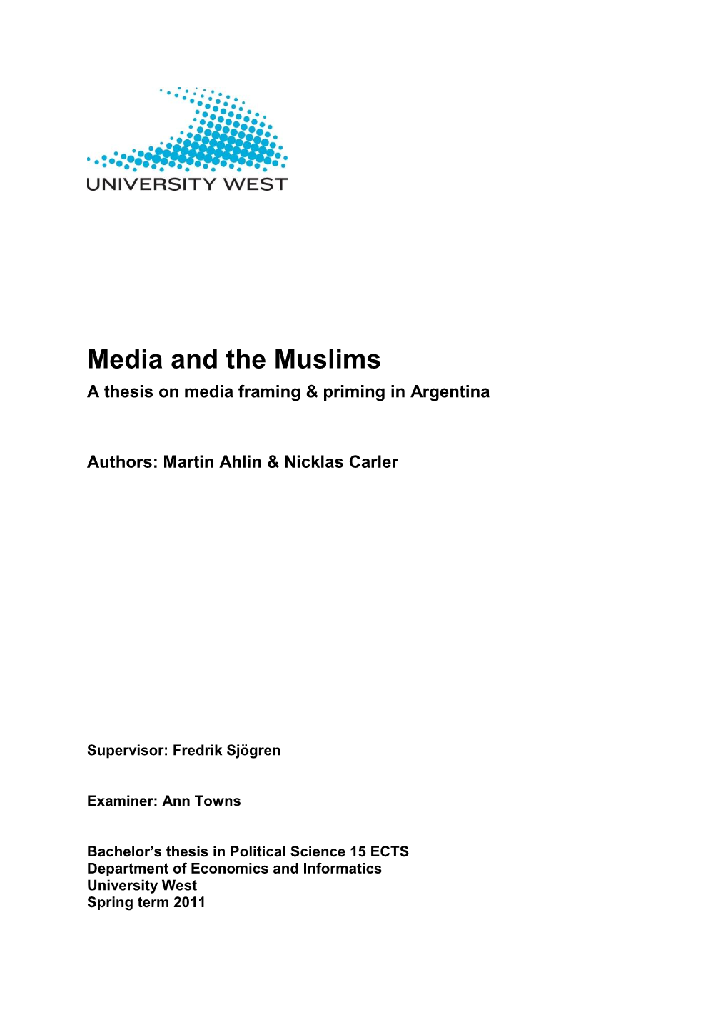 Muslims in the Media