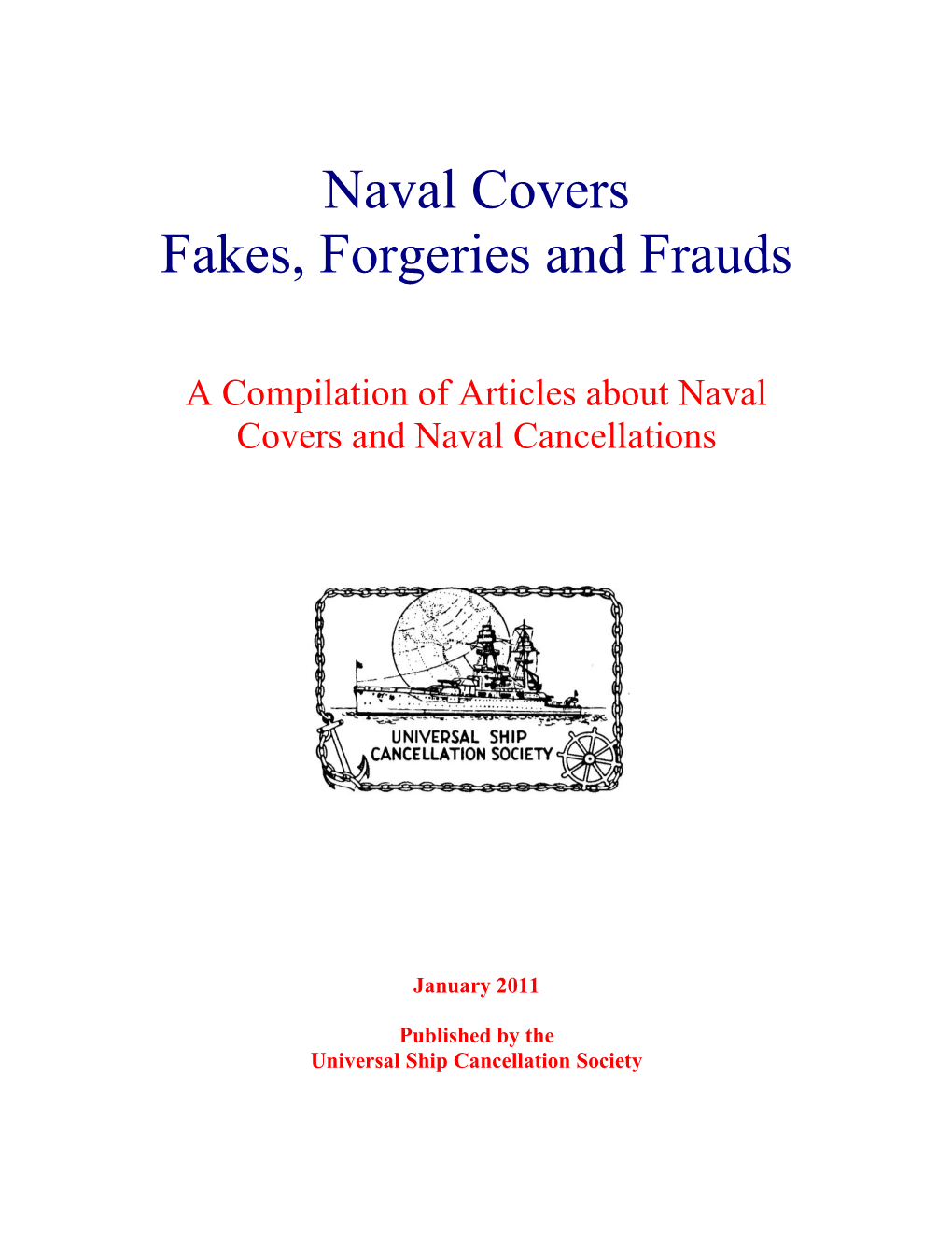 Naval Covers Fakes, Forgeries and Frauds