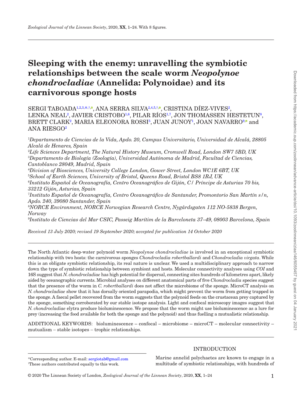 Unravelling the Symbiotic Relationships Between the Scale Worm