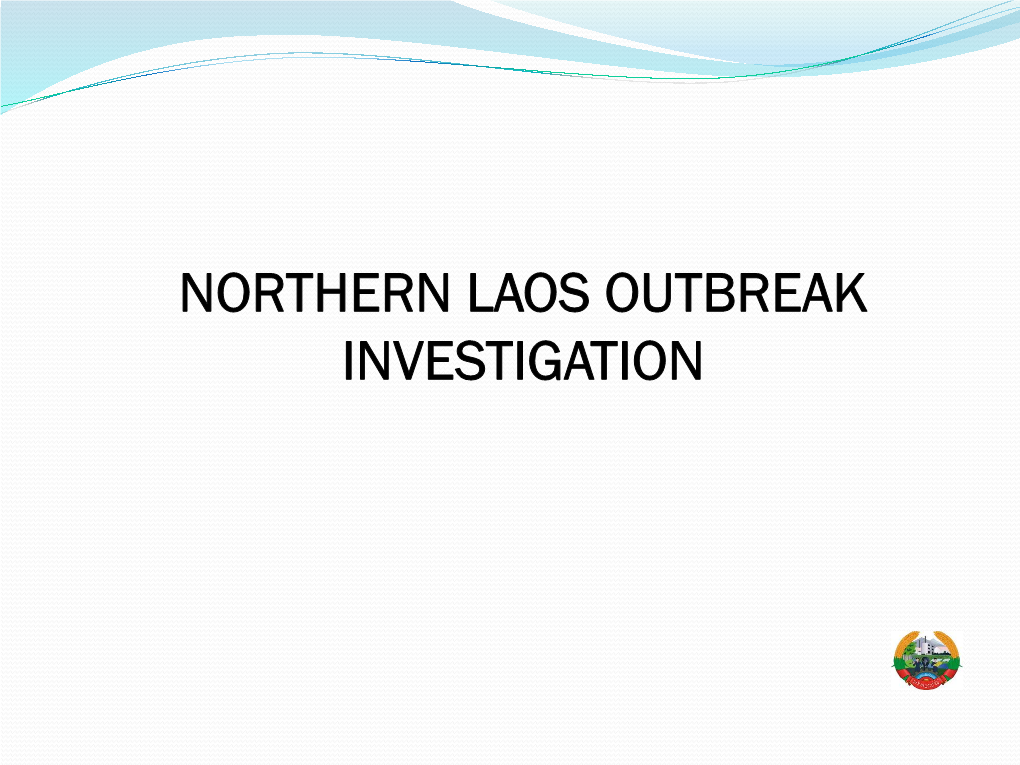 Myanmar FMD Outbreak Investigation