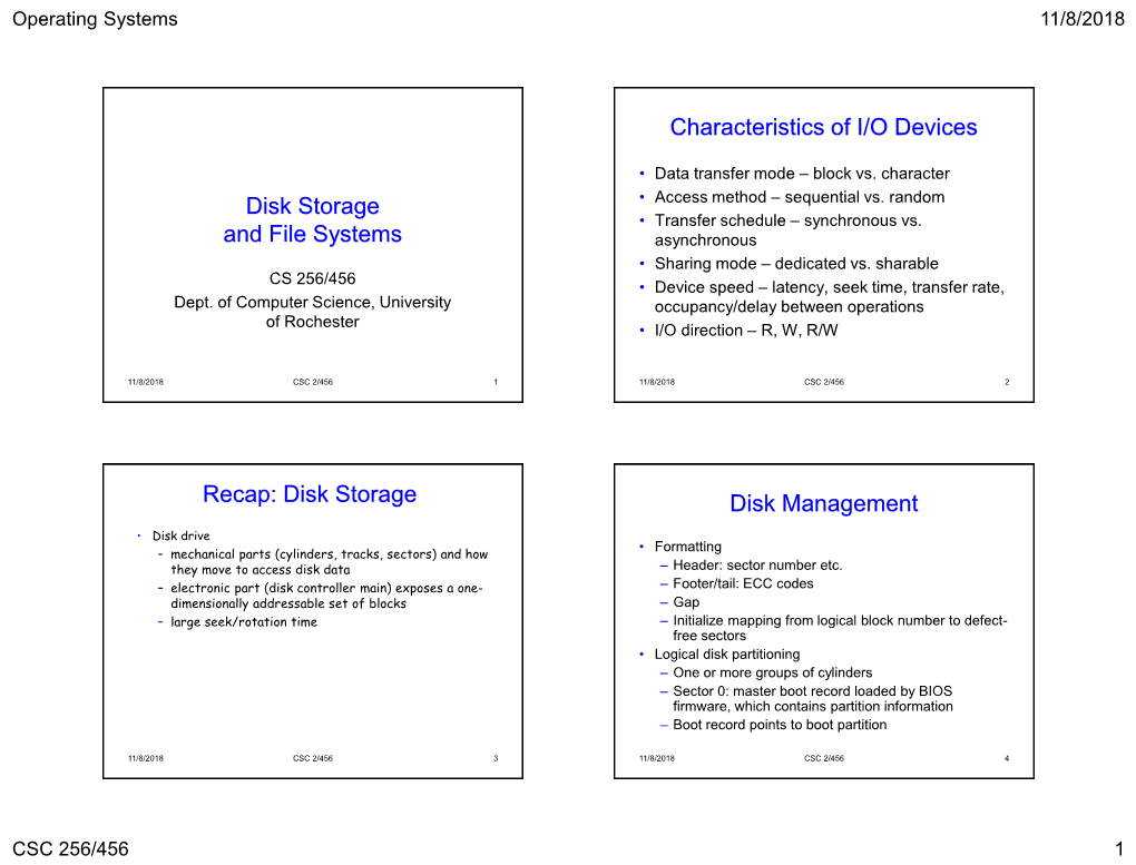 File Systems I