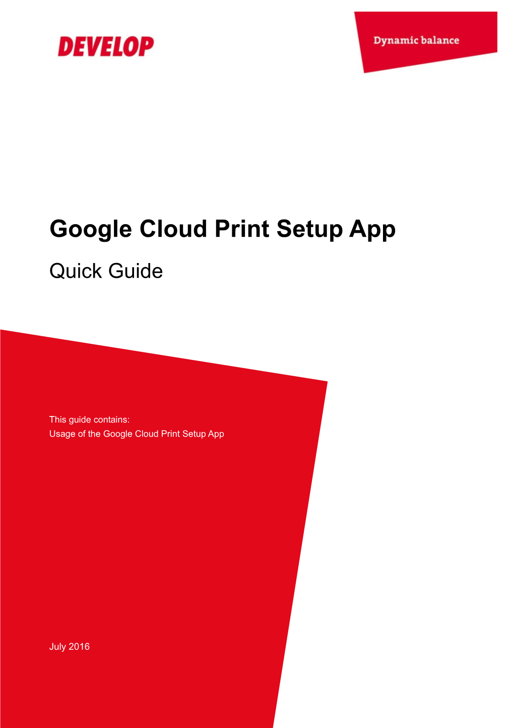 Google Cloud Print Setup App
