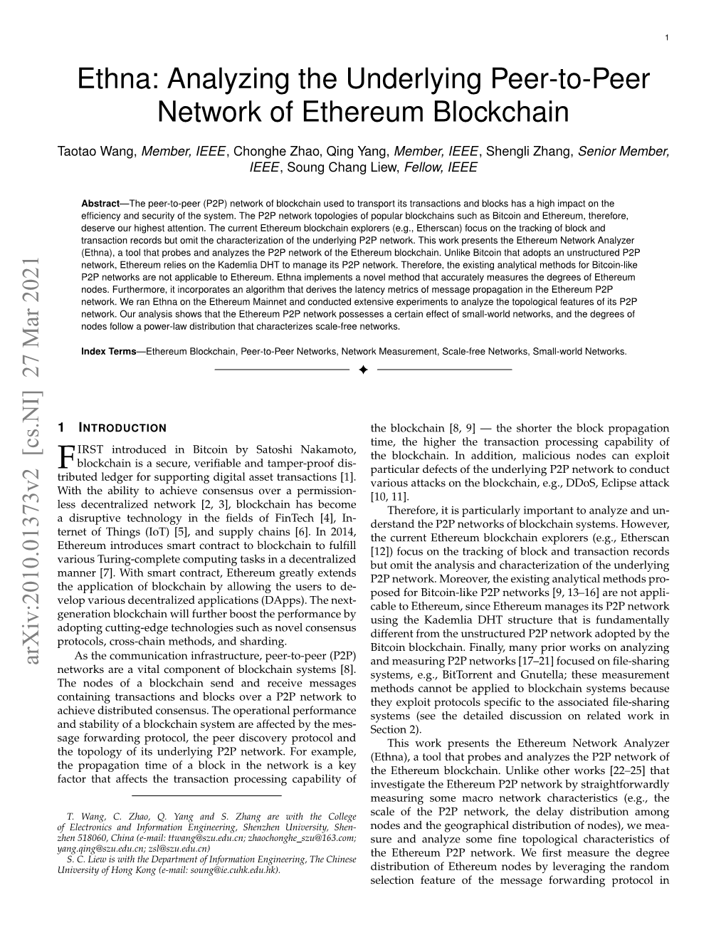 Ethna: Analyzing the Underlying Peer-To-Peer Network of Ethereum Blockchain