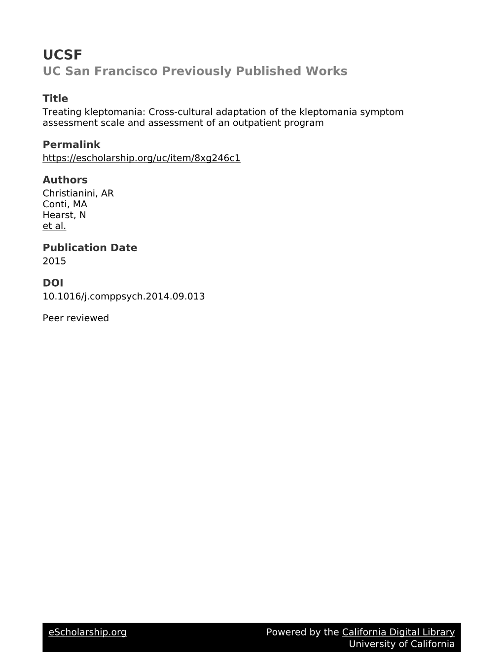 Cross-Cultural Adaptation of the Kleptomania Symptom Assessment Scale and Assessment of an Outpatient Program