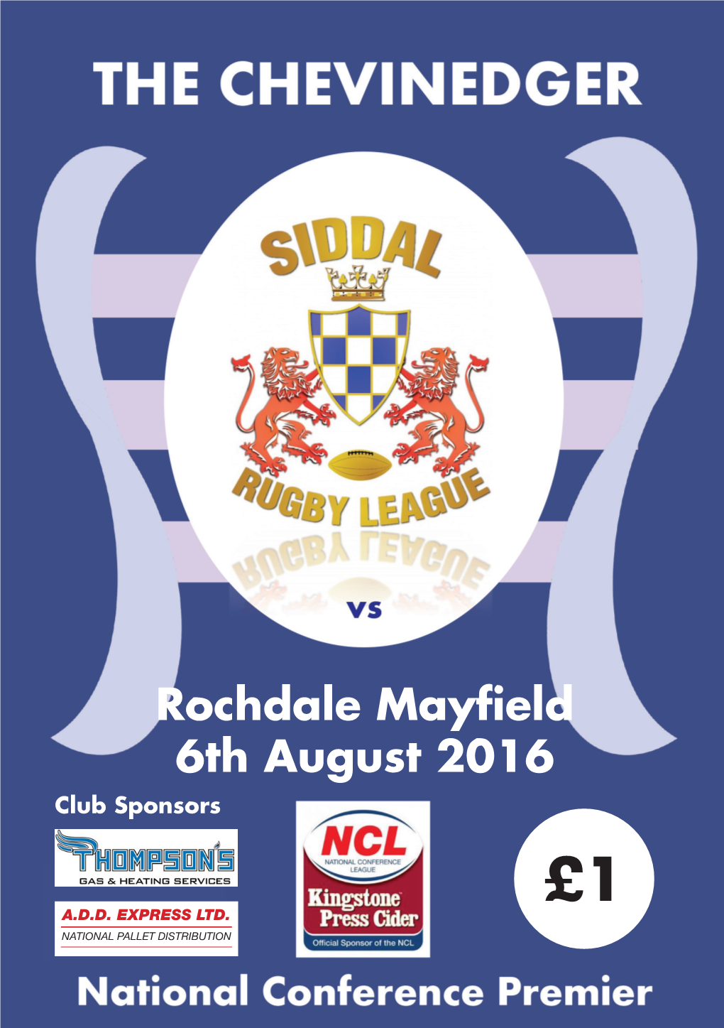 Rochdale Mayfield 6Th August 2016 Club Sponsors