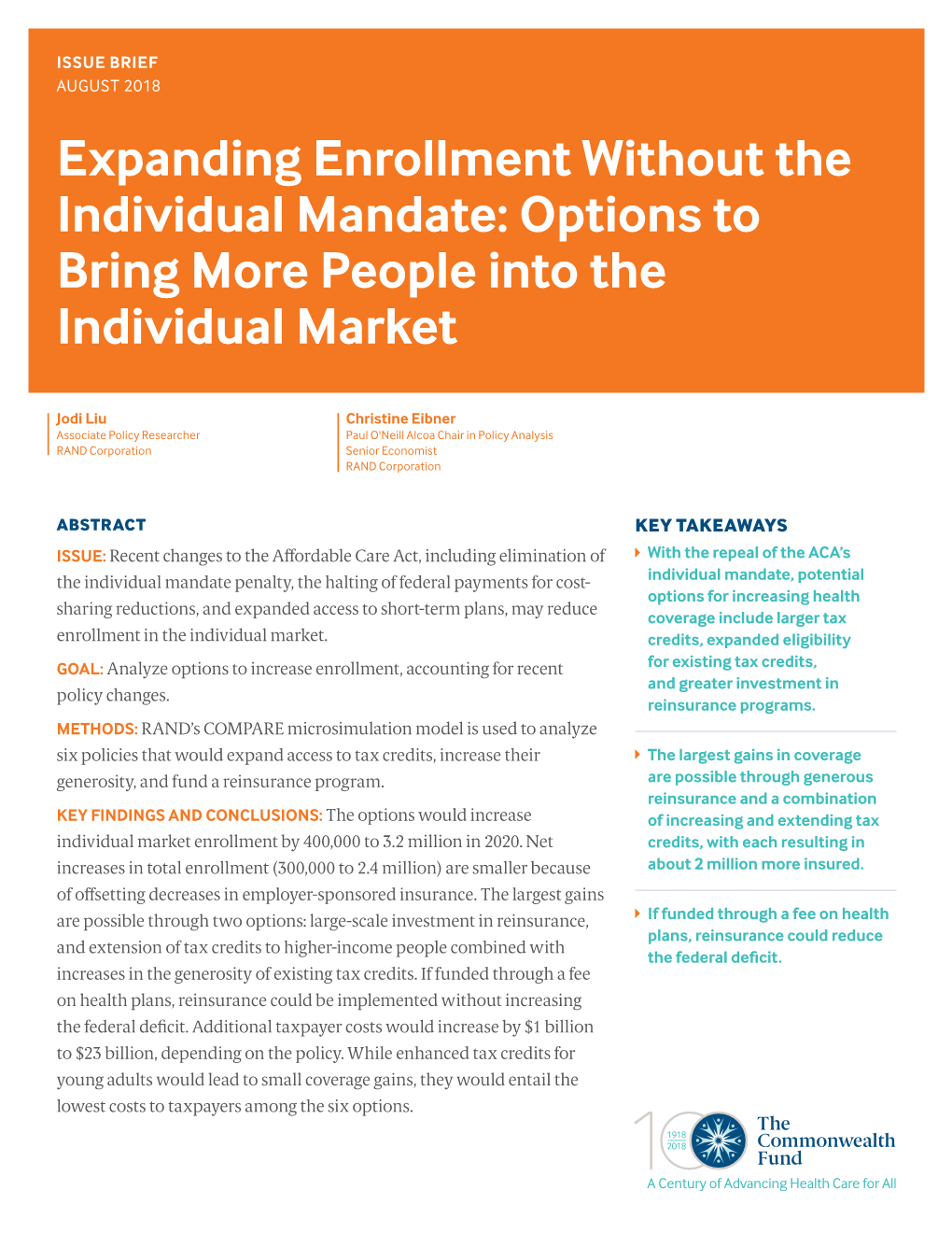 Expanding Enrollment Without the Individual Mandate: Options to Bring More People Into the Individual Market