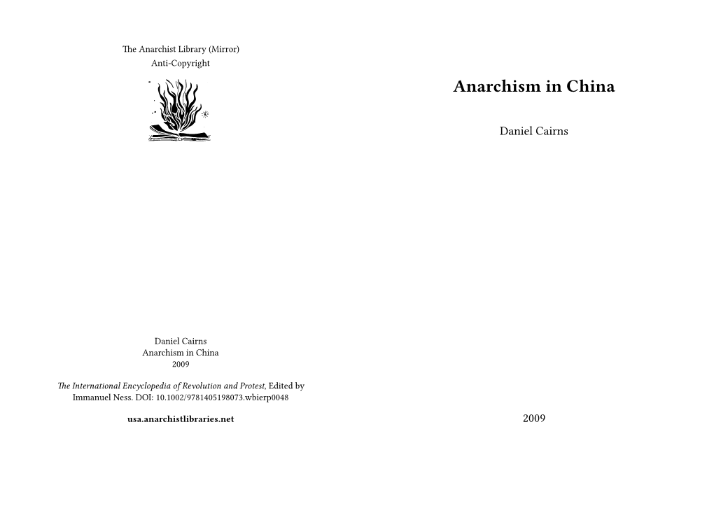 Anarchism in China