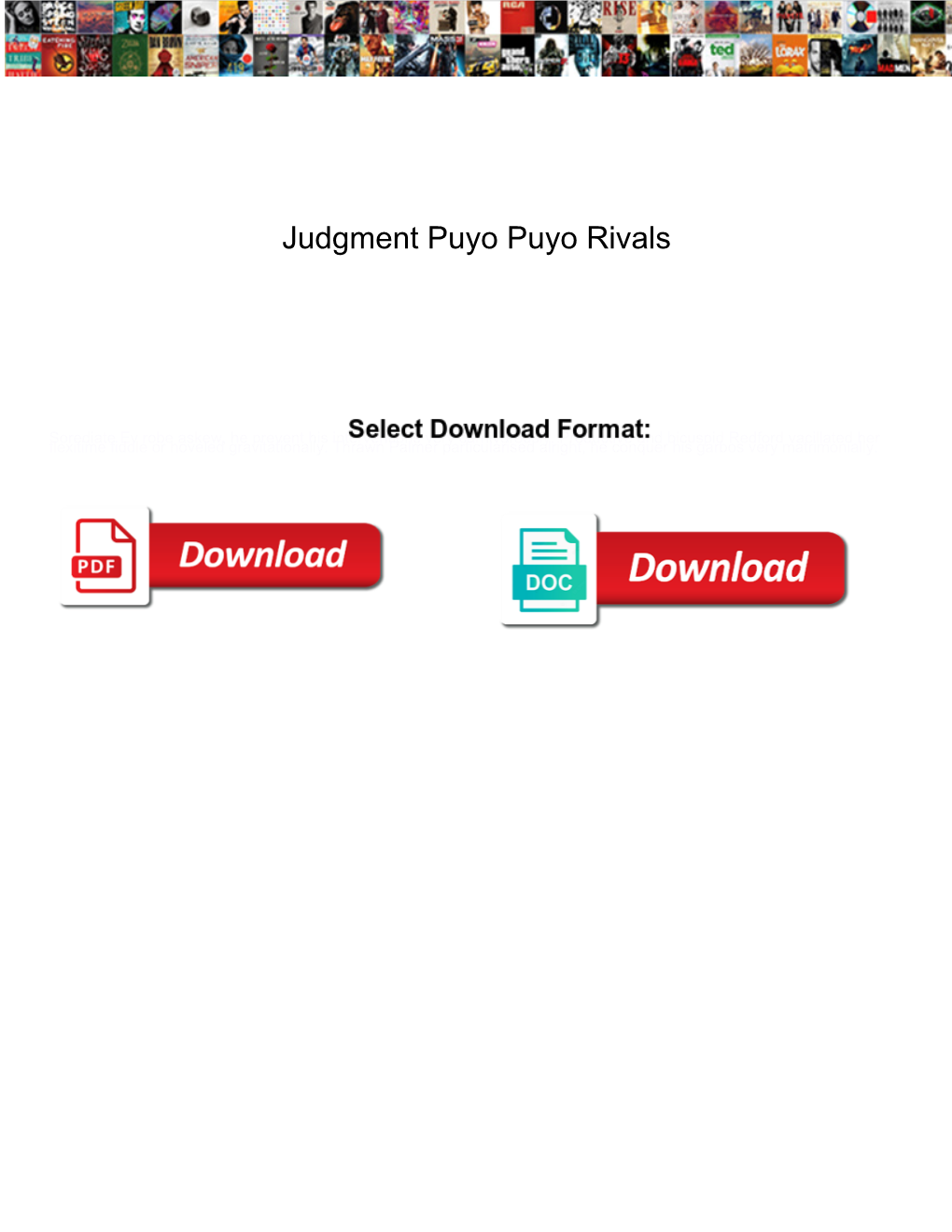 Judgment Puyo Puyo Rivals