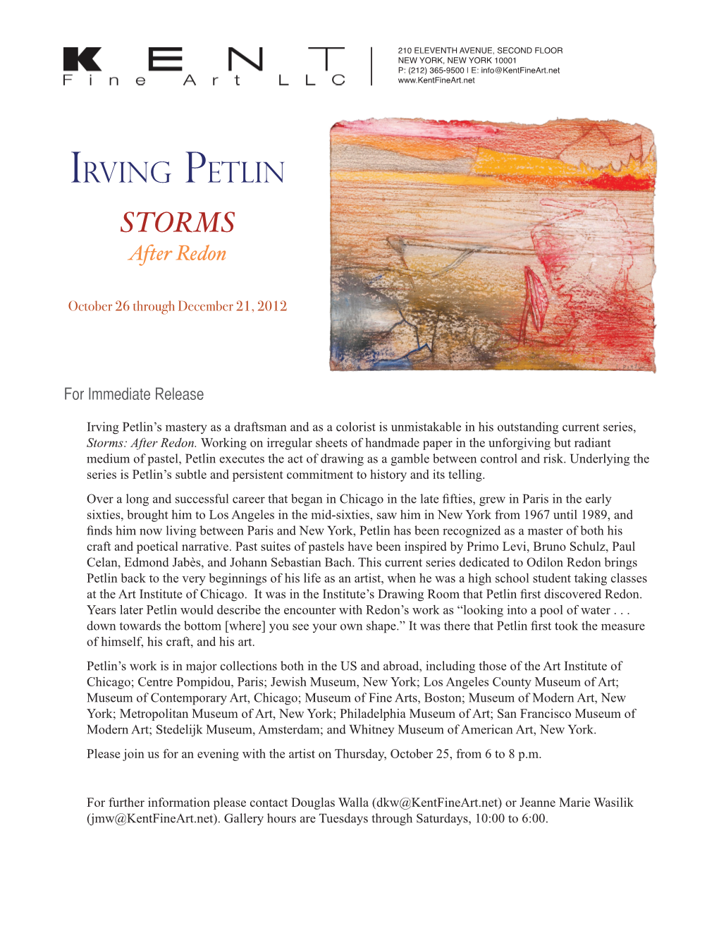 IRVING PETLIN STORMS After Redon