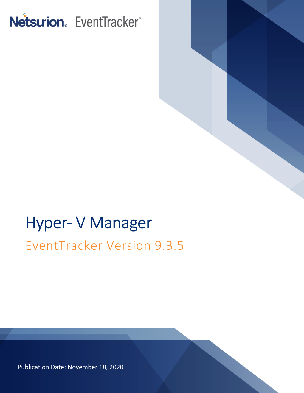 Hyper- V Manager Eventtracker Version 9.3.5