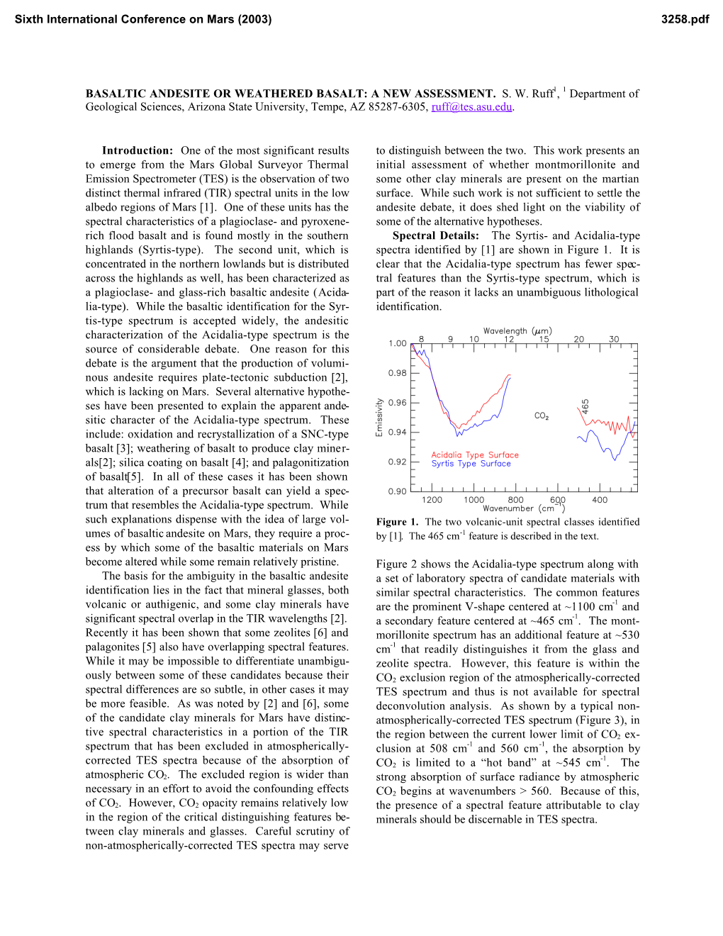 Basaltic Andesite Or Weathered Basalt: a New Assessment