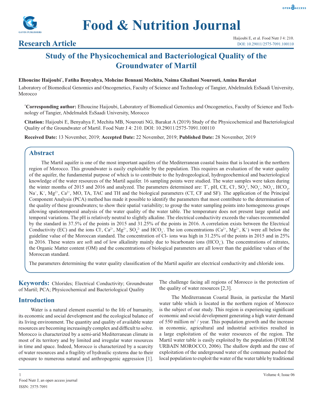 Food & Nutrition Journal