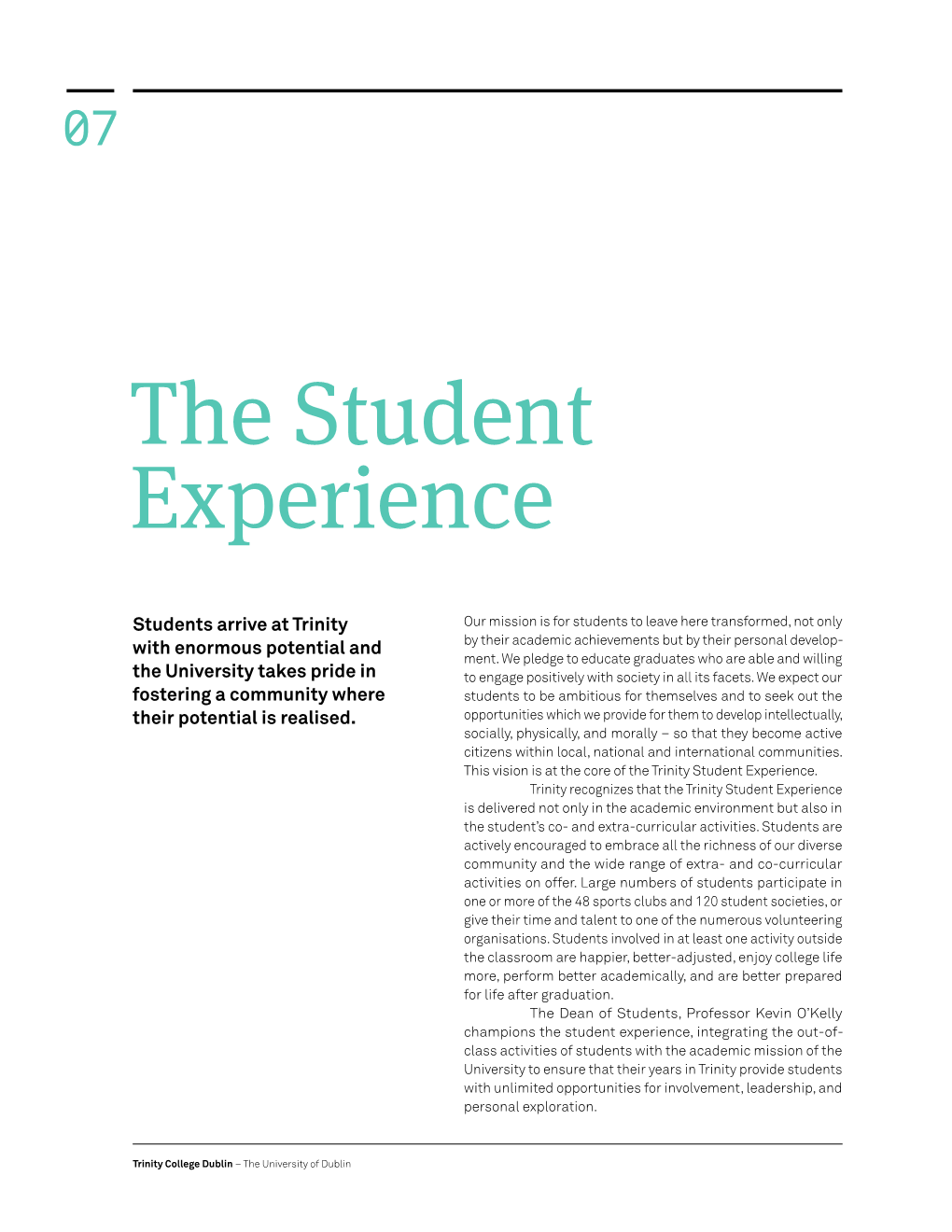 The Student Experience