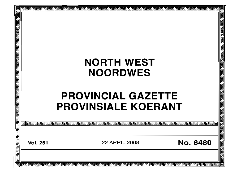 Provincial Gazette ~ ~ ~ ~ Provinsiale Koerant ~ ~ ~ ~ ~ [2]1[2]~