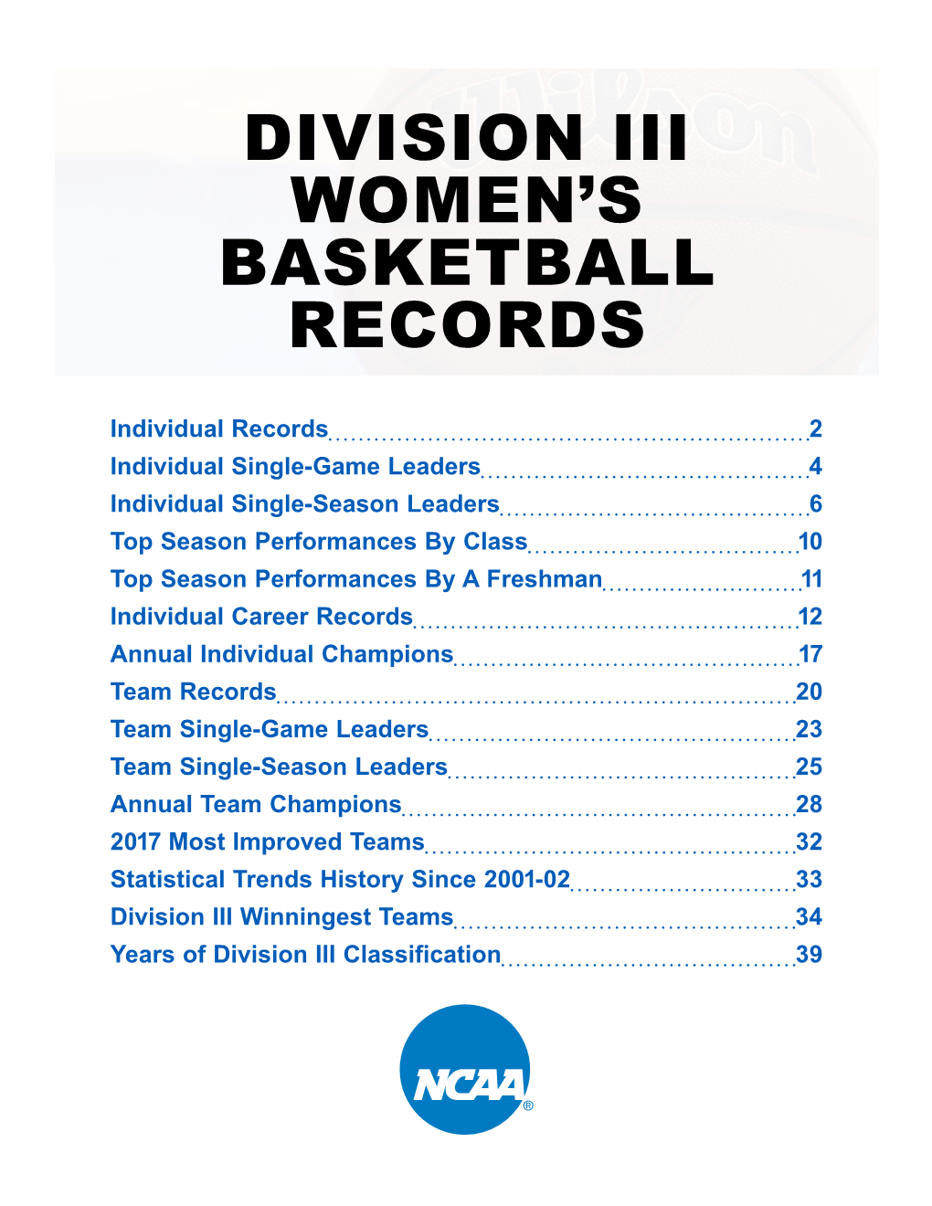 Division Iii Women's Basketball Records