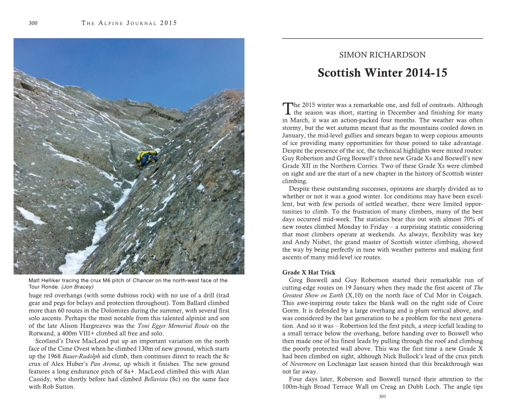 Scottish Winter 2014-15