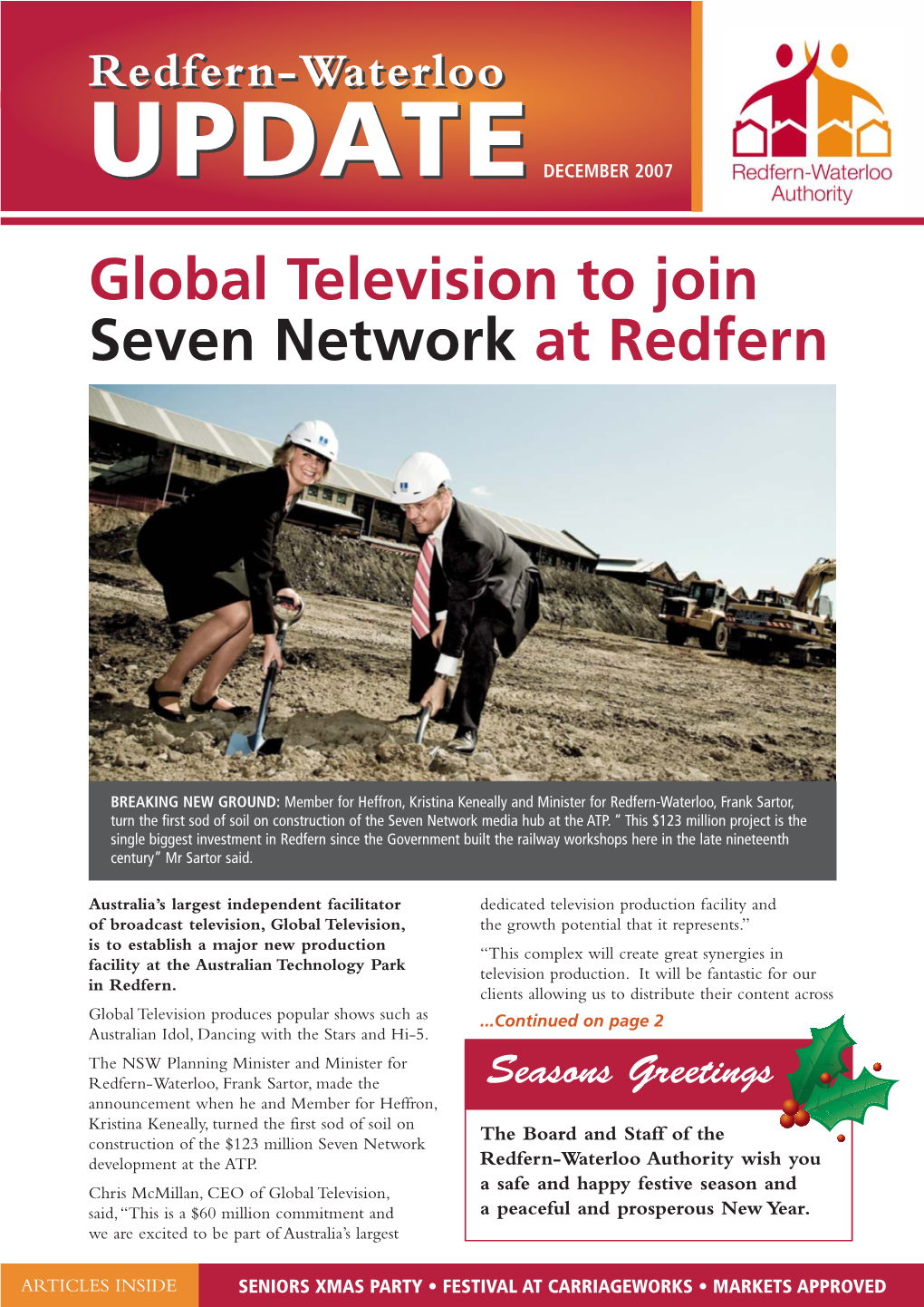 Global Television to Join Seven Network at Redfern