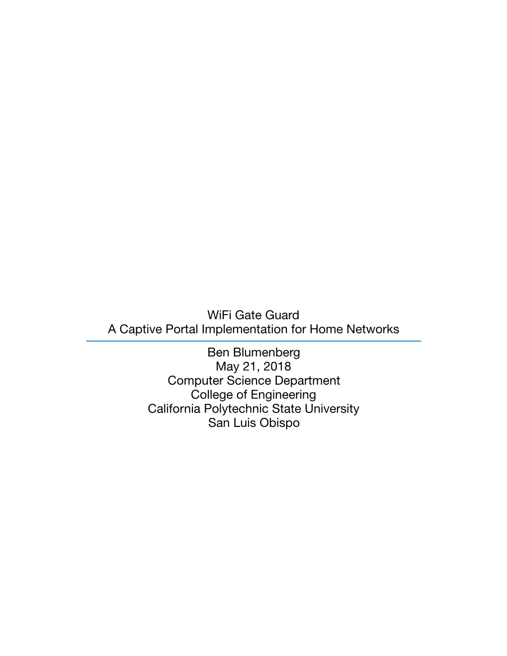 Wifi Gate Guard: a Captive Portal Implementation for Home Networks