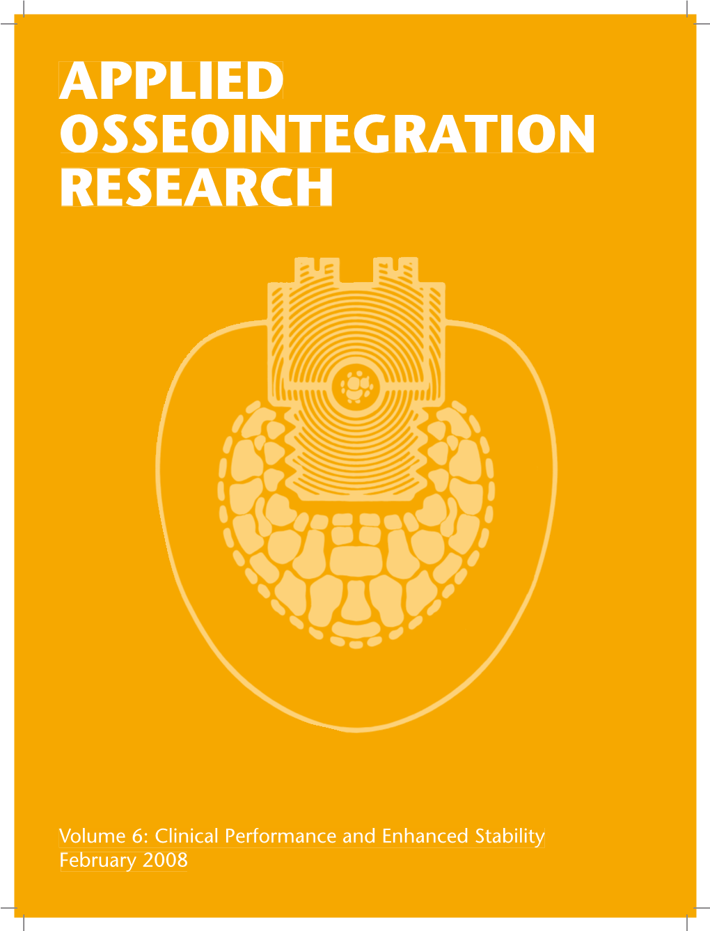Applied Osseointegration Research C/O Professor Tomas Albrektsson Department of Biomaterials P.O