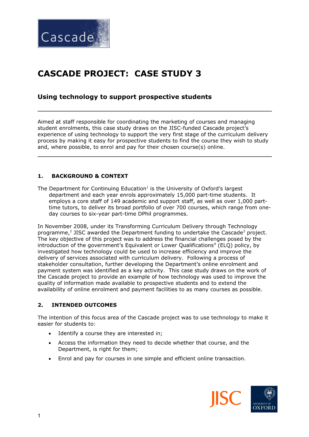 Cascade Project: Case Study 3