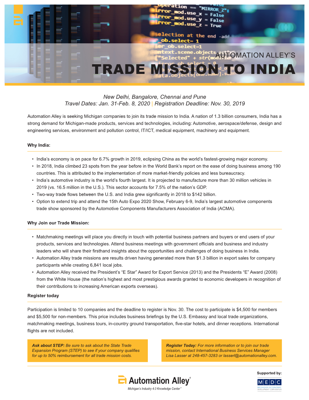 Trade Mission to India