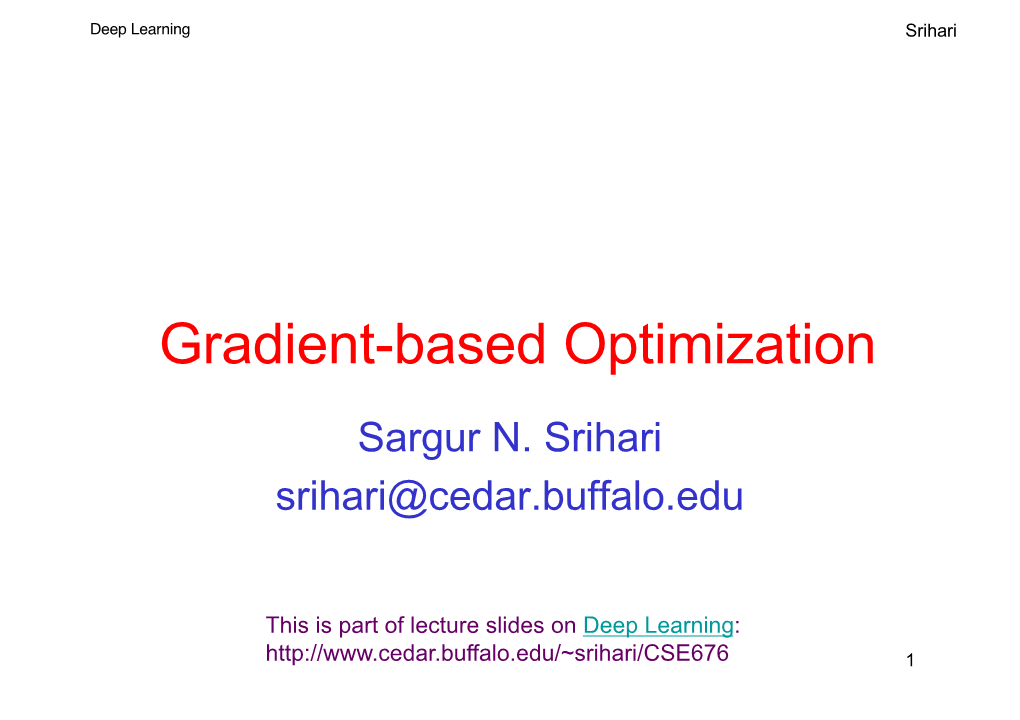 Gradient-Based Optimization