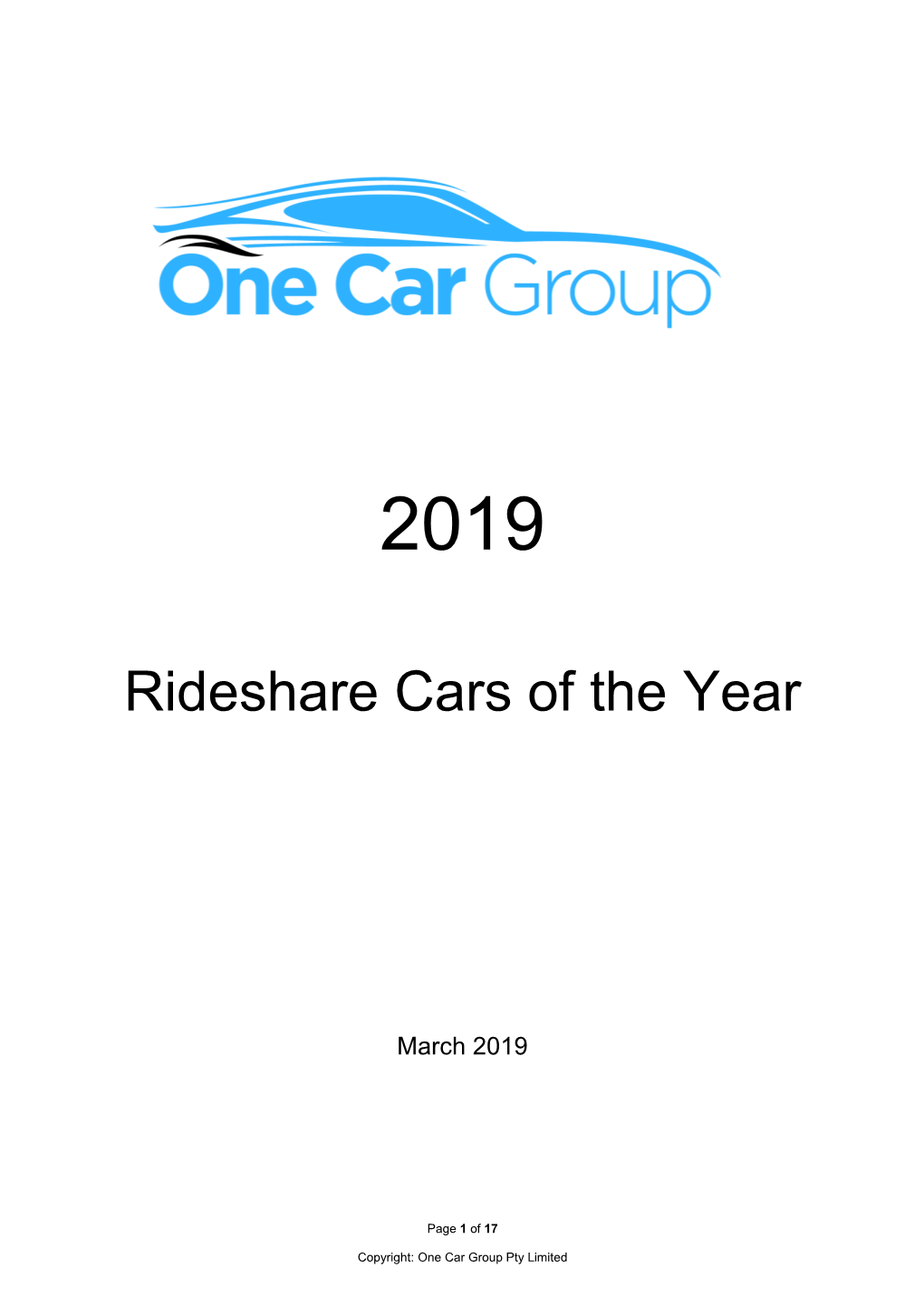 Rideshare Cars of the Year