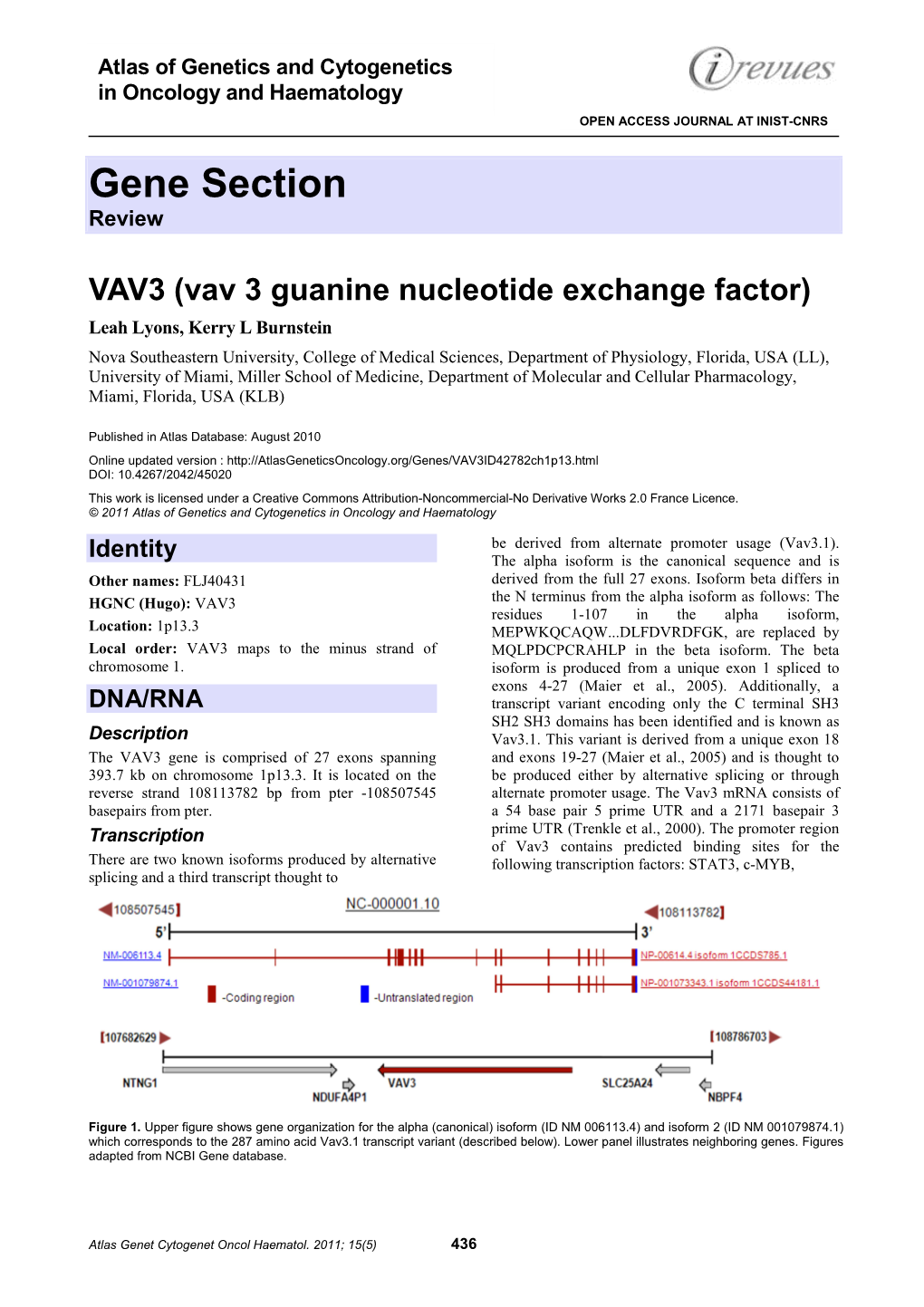 Gene Section Review